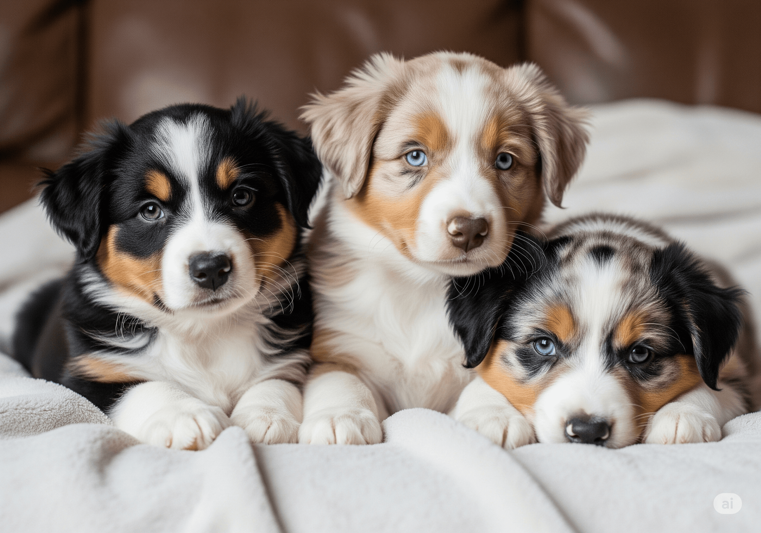 🐶 Cute Australian Shepherd puppy, possibly an australian blue merle shepherd puppy