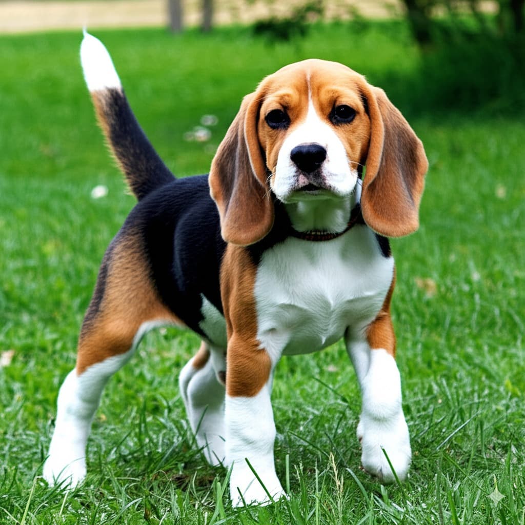 🐶 Beagle puppy on the ground