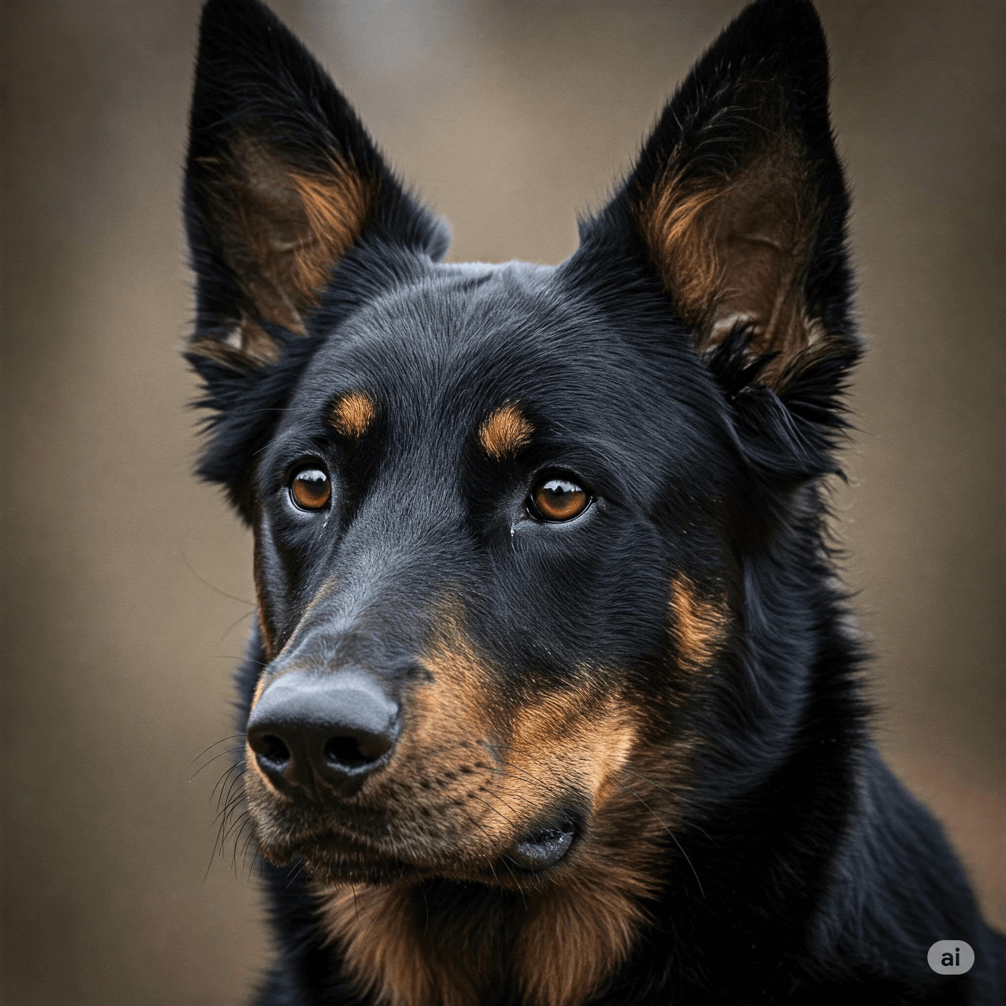 Closeup of Beauceron