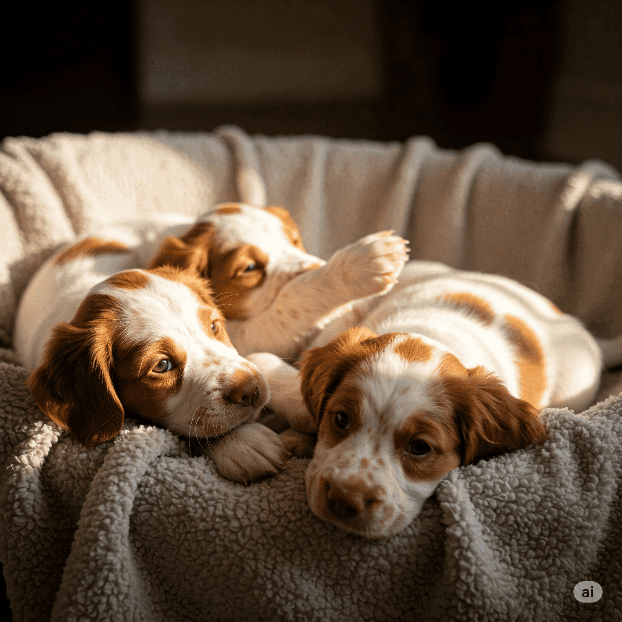 Brittany Spaniel's cute puppy 🌻
