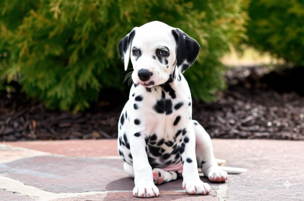 🐶 Dalmatian puppy with developing spots