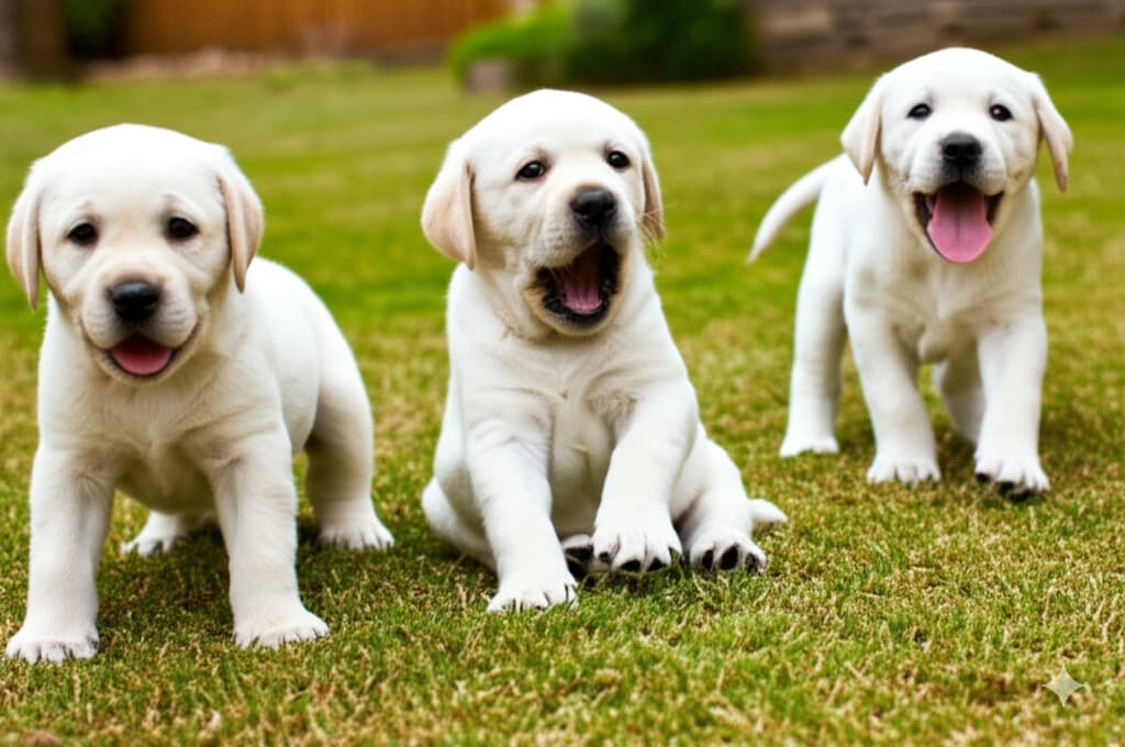 🐶 Labrador Retriever puppy playing
