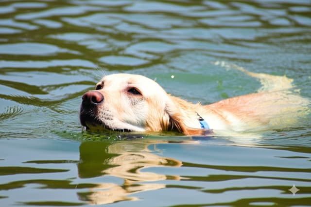 🐶 Labrador Retriever swimming