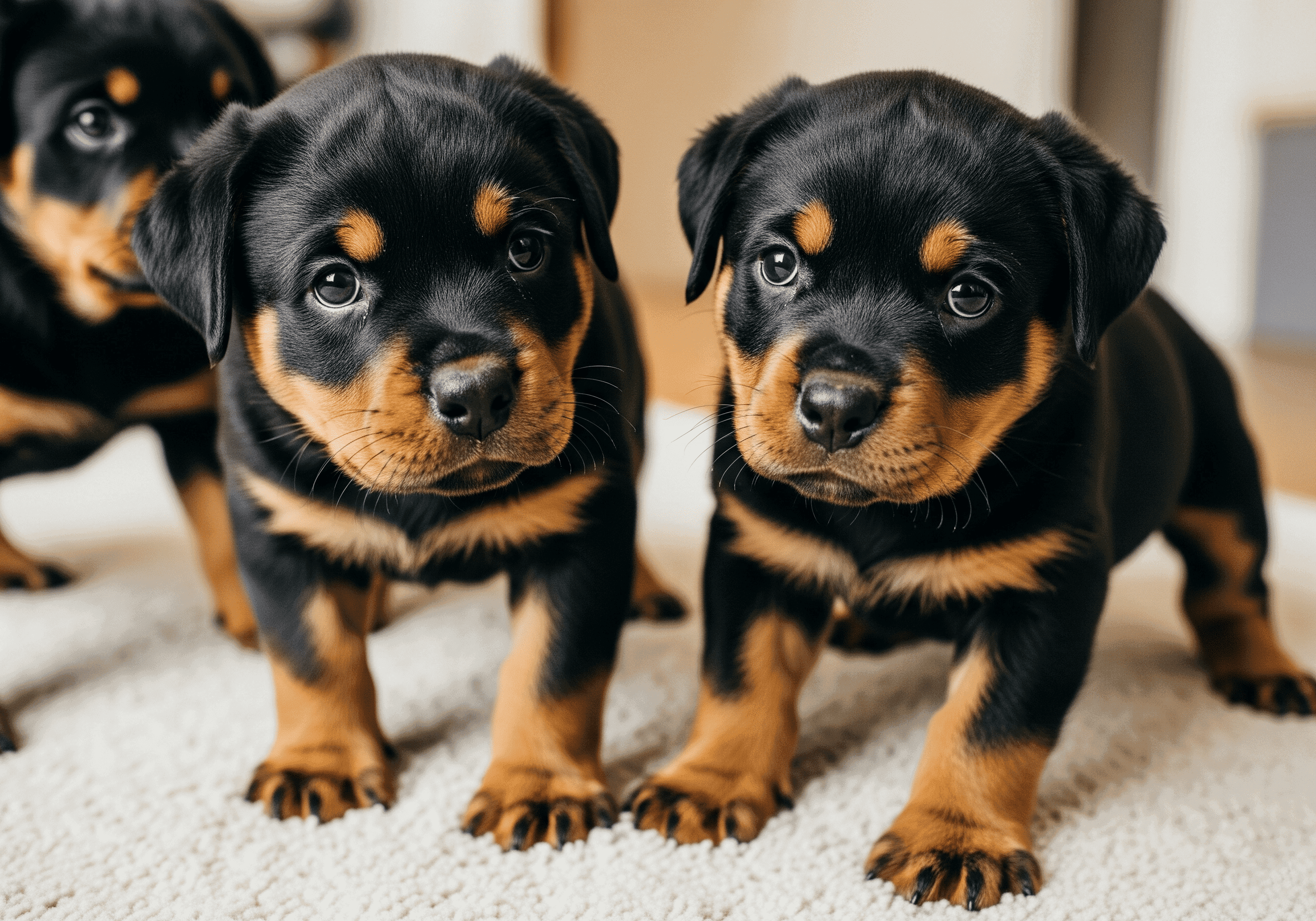 Cute image of Rottie puppy