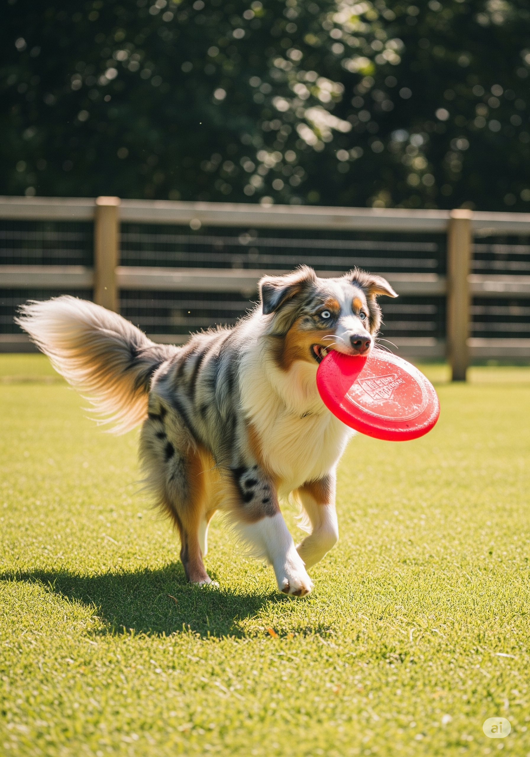 🏠 Australian Shepherd dog breed in its home environment