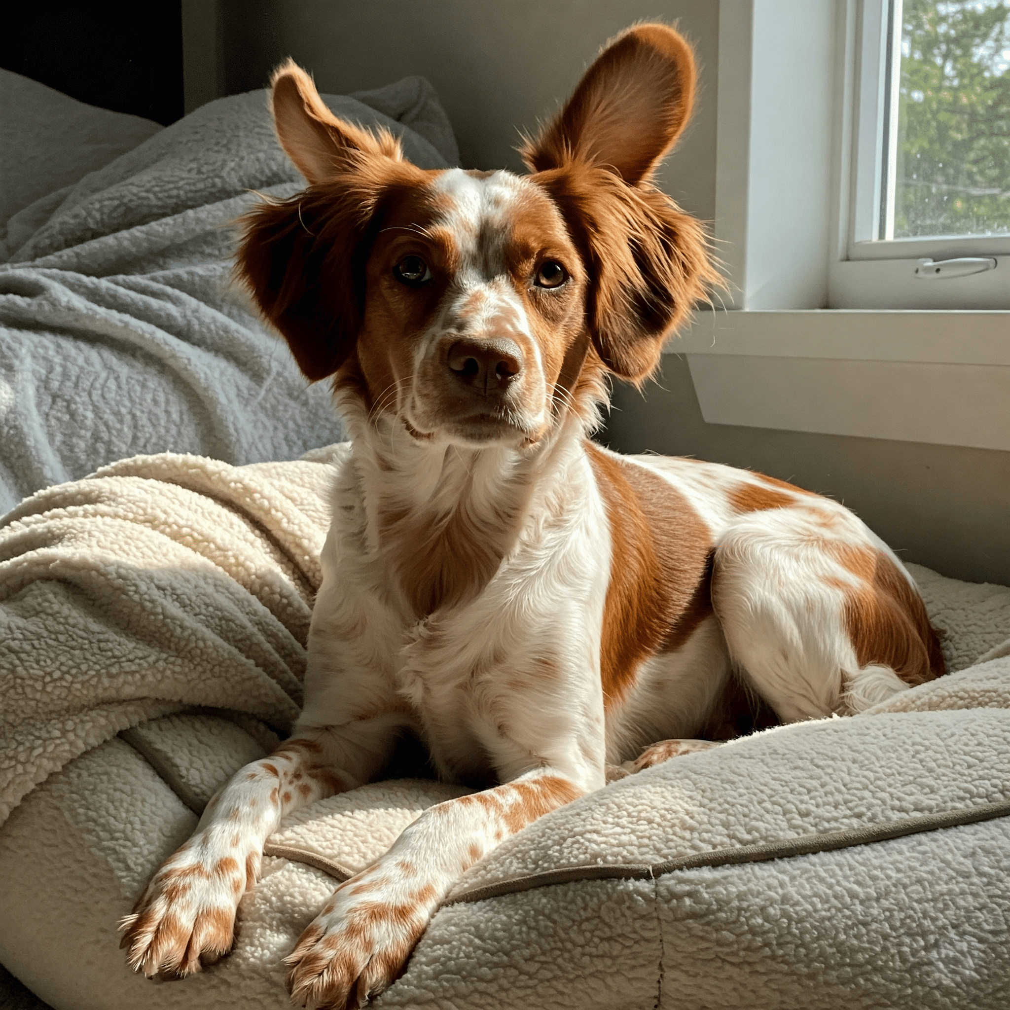 π Brittany dog breed in its home environment