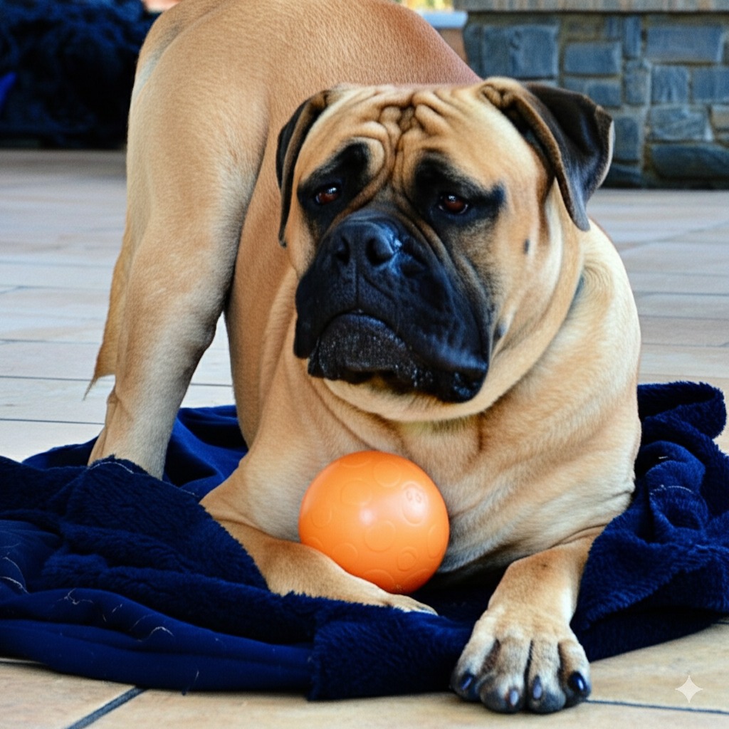 π Bullmastiff dog breed in its home environment
