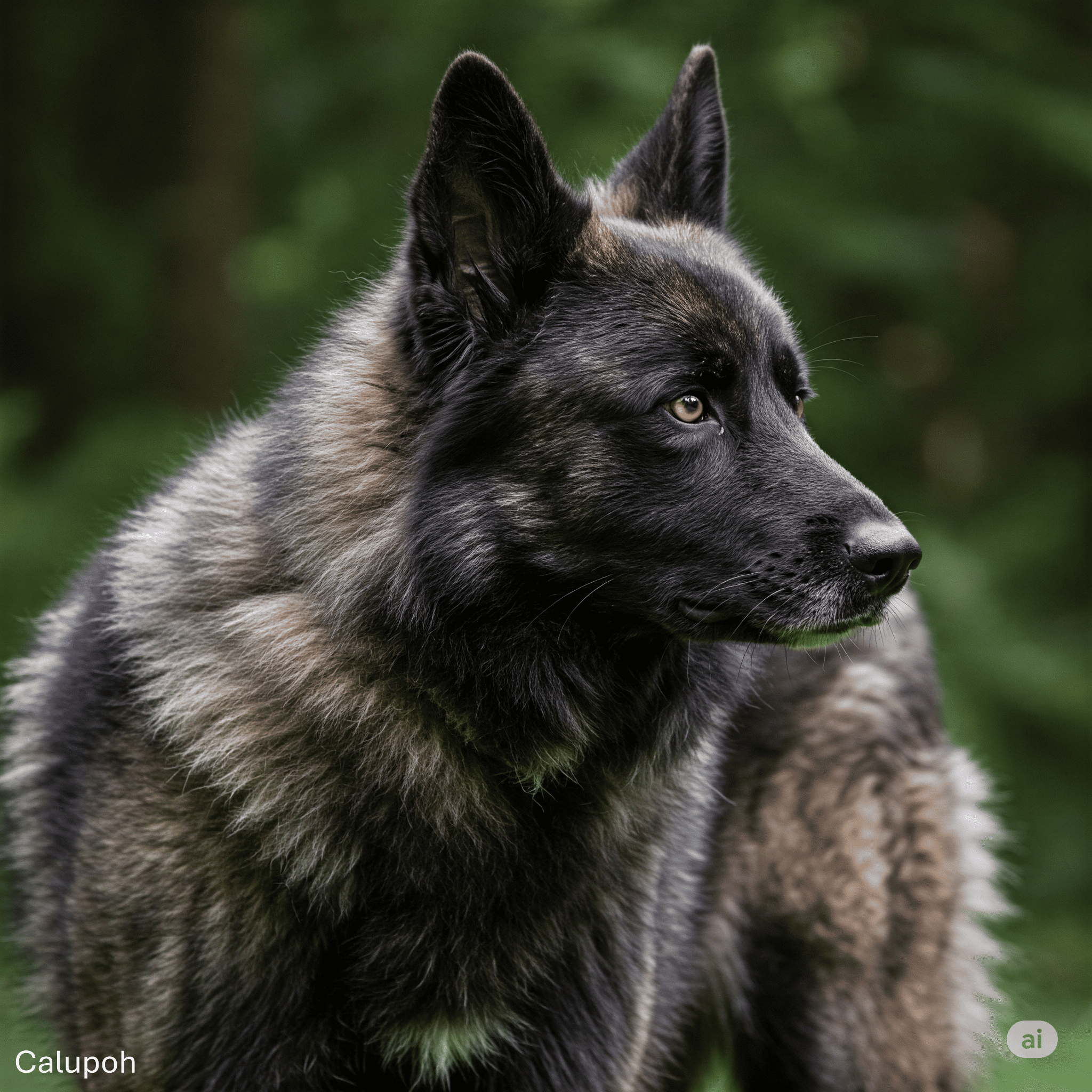 π How does Calupoh look like? A majestic Calupoh showcasing its wolf-like appearance.