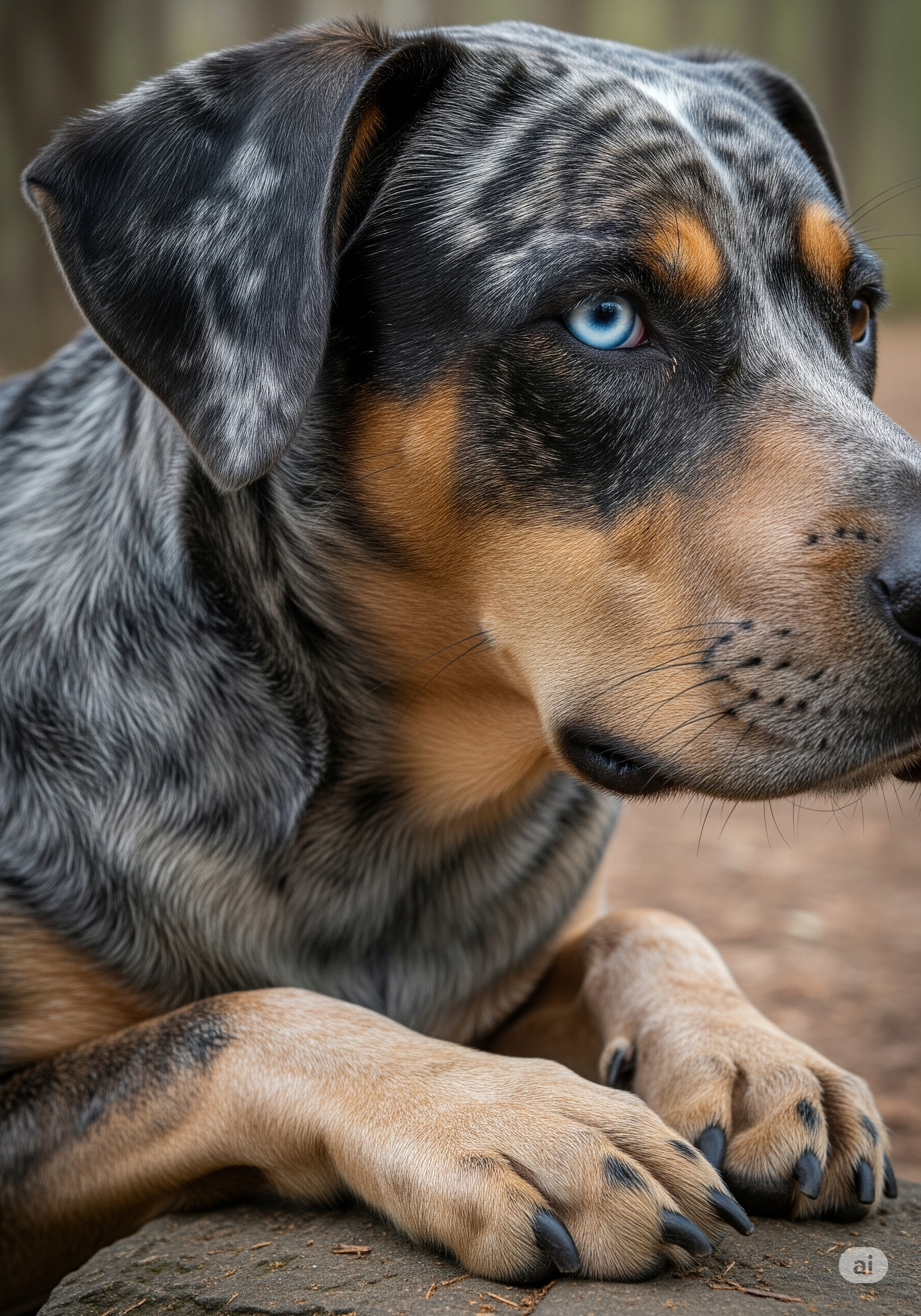 π Physical appearance of a Catahoula Leopard Dog