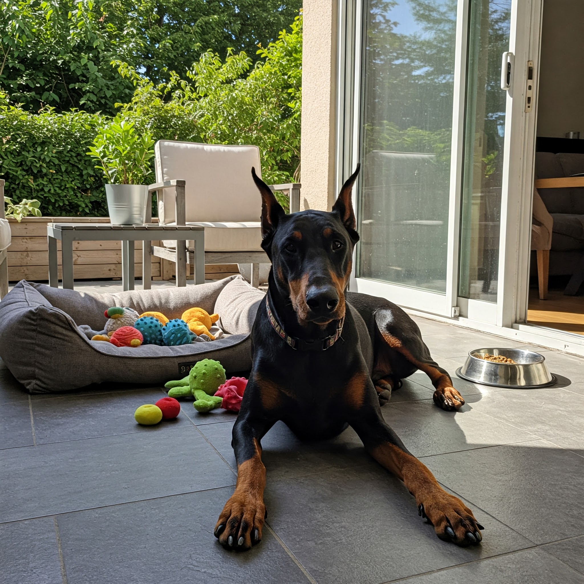 ๐ Doberman Pinscher dog breed in its home environment