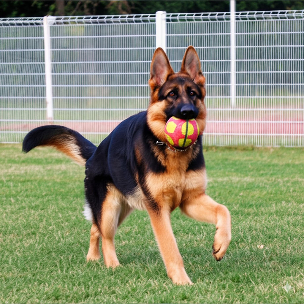 π German Shepherd Dog in a home environment