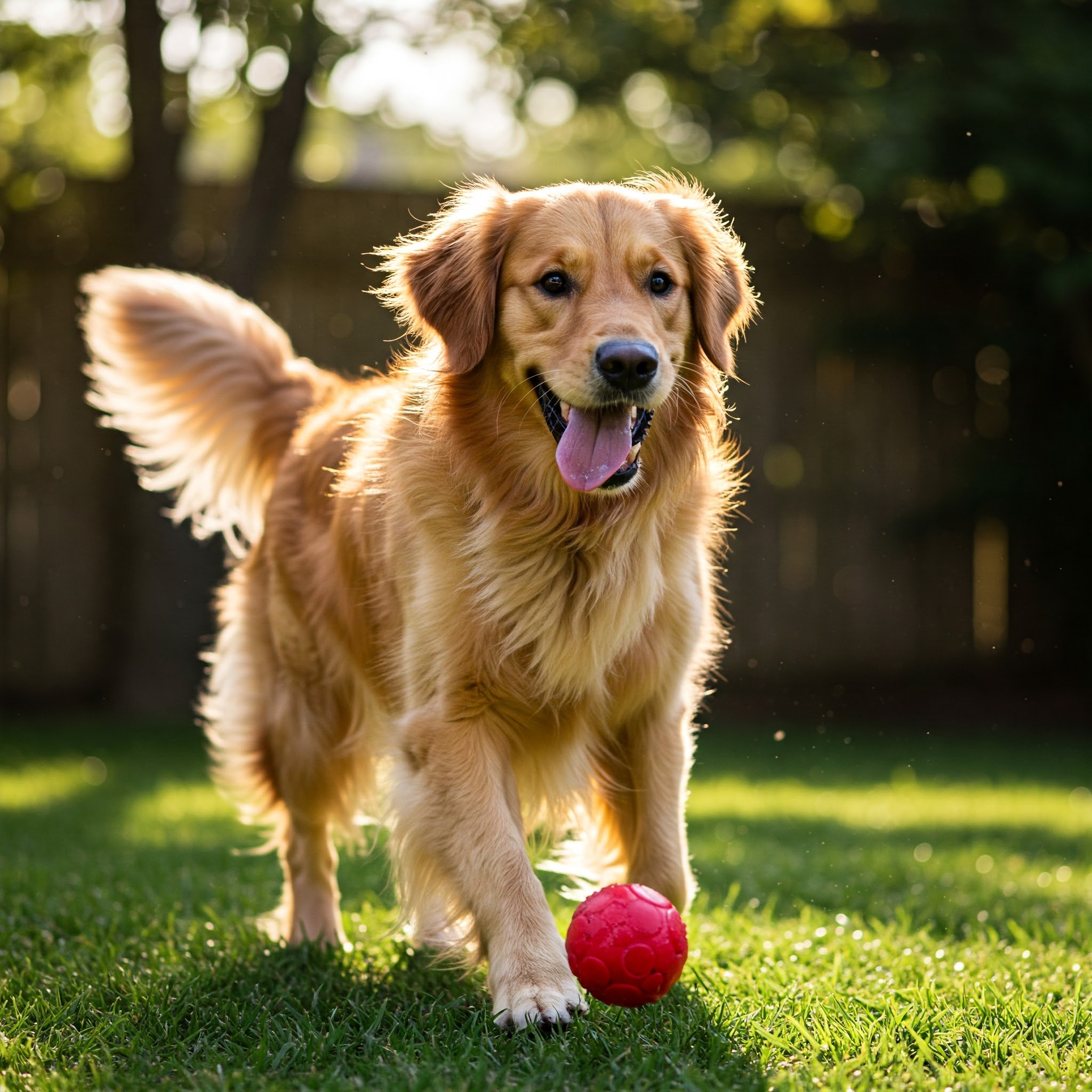 🏠 Golden Retriever dog breed in its home environment