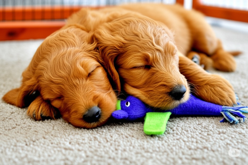 ๐ Mini Goldendoodle dog breed in its home environment