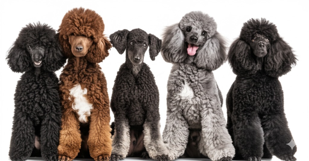 👀 Different Moyen Poodle Colors