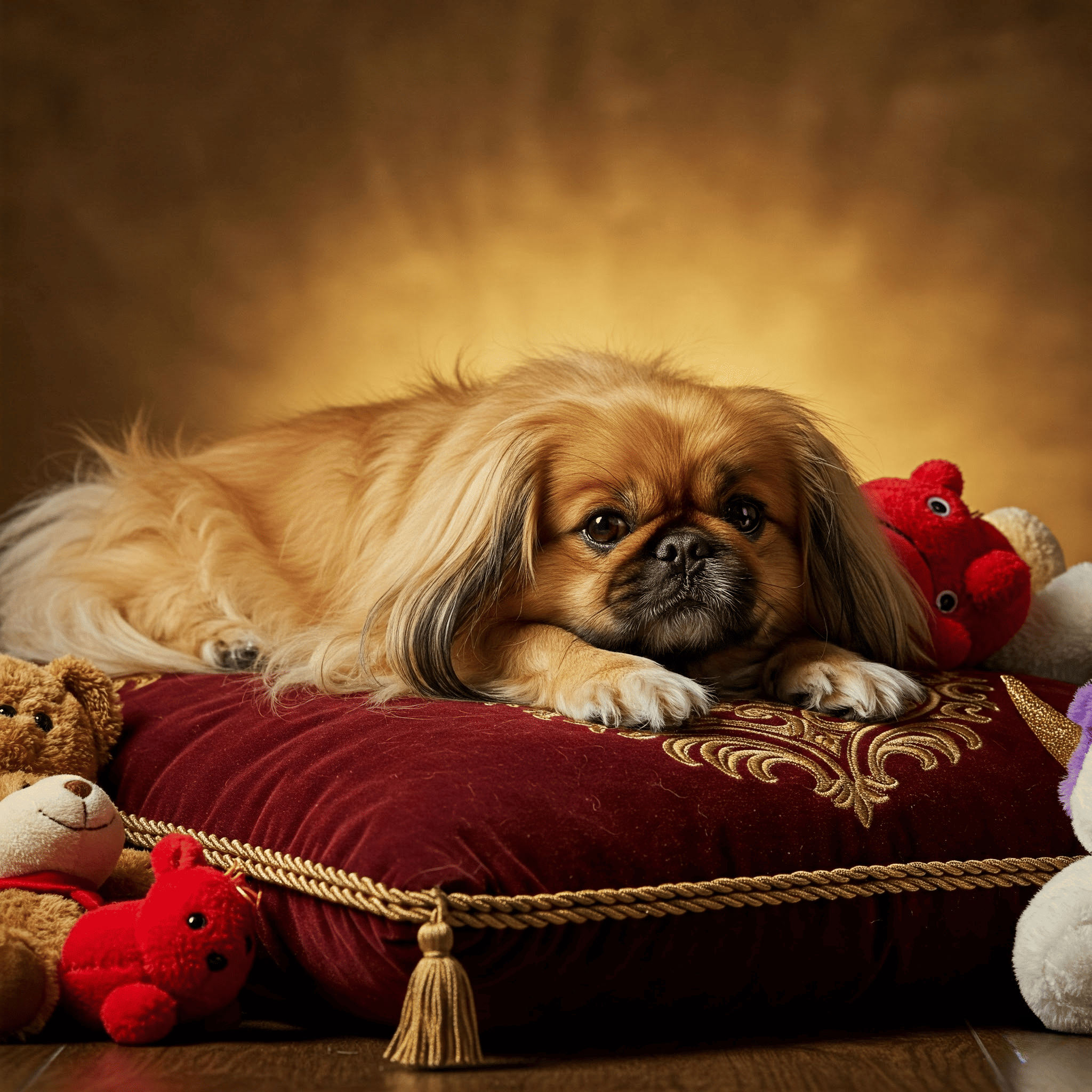 π Pekingese dog breed in its home environment