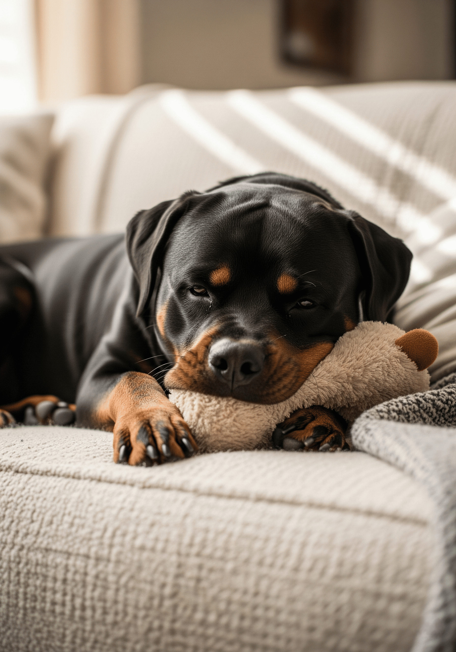 Physical appearance of a Rottweiler dog